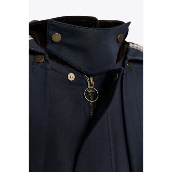 ZARA HOODED CONTRAST LAPEL TRENCH COAT ZW COLLECTION - Picture 8 of 8